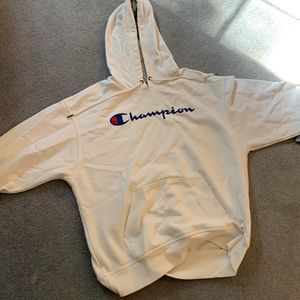 My ex’s Champion hoodie; new condition; size large; amazing quality fabric
